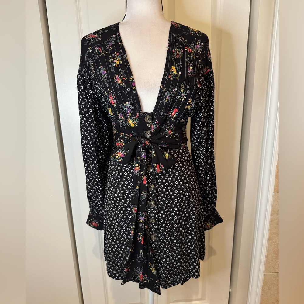 Free People Floral Print Wonderland Mini Dress - Picture 4 of 10